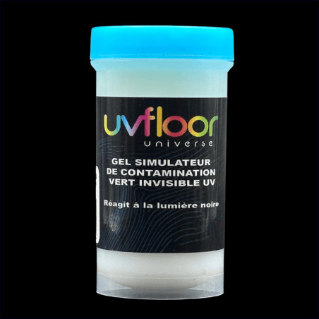 Hygiène des mains gel invisible UV vert